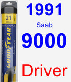 Driver Wiper Blade for 1991 Saab 9000 - Assurance