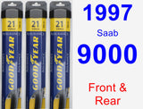 Front & Rear Wiper Blade Pack for 1997 Saab 9000 - Assurance