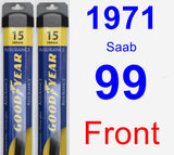 Front Wiper Blade Pack for 1971 Saab 99 - Assurance