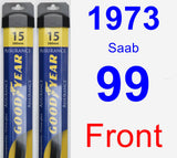 Front Wiper Blade Pack for 1973 Saab 99 - Assurance
