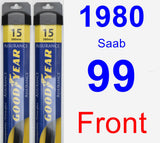 Front Wiper Blade Pack for 1980 Saab 99 - Assurance