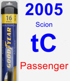 Passenger Wiper Blade for 2005 Scion tC - Assurance