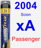 Passenger Wiper Blade for 2004 Scion xA - Assurance