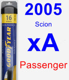 Passenger Wiper Blade for 2005 Scion xA - Assurance