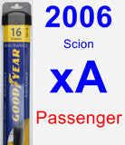 Passenger Wiper Blade for 2006 Scion xA - Assurance