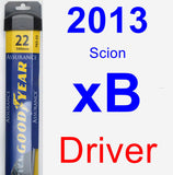 Driver Wiper Blade for 2013 Scion xB - Assurance