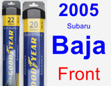 Front Wiper Blade Pack for 2005 Subaru Baja - Assurance