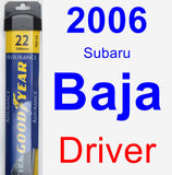 Driver Wiper Blade for 2006 Subaru Baja - Assurance