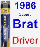 Driver Wiper Blade for 1986 Subaru Brat - Assurance