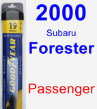 Passenger Wiper Blade for 2000 Subaru Forester - Assurance