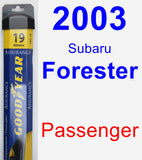 Passenger Wiper Blade for 2003 Subaru Forester - Assurance