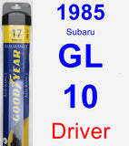 Driver Wiper Blade for 1985 Subaru GL-10 - Assurance