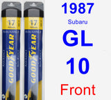 Front Wiper Blade Pack for 1987 Subaru GL-10 - Assurance