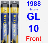 Front Wiper Blade Pack for 1988 Subaru GL-10 - Assurance