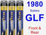 Front & Rear Wiper Blade Pack for 1980 Subaru GLF - Assurance