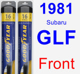 Front Wiper Blade Pack for 1981 Subaru GLF - Assurance