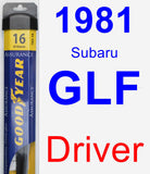 Driver Wiper Blade for 1981 Subaru GLF - Assurance