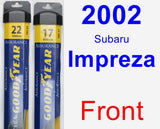 Front Wiper Blade Pack for 2002 Subaru Impreza - Assurance