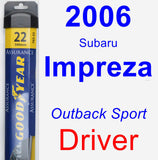 Driver Wiper Blade for 2006 Subaru Impreza - Assurance