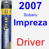 Driver Wiper Blade for 2007 Subaru Impreza - Assurance