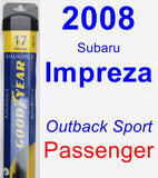 Passenger Wiper Blade for 2008 Subaru Impreza - Assurance