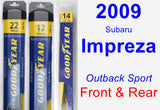 Front & Rear Wiper Blade Pack for 2009 Subaru Impreza - Assurance