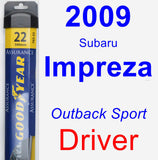 Driver Wiper Blade for 2009 Subaru Impreza - Assurance