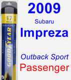Passenger Wiper Blade for 2009 Subaru Impreza - Assurance