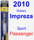 Passenger Wiper Blade for 2010 Subaru Impreza - Assurance