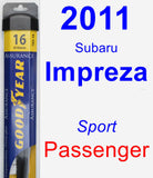 Passenger Wiper Blade for 2011 Subaru Impreza - Assurance