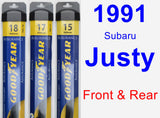 Front & Rear Wiper Blade Pack for 1991 Subaru Justy - Assurance