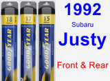 Front & Rear Wiper Blade Pack for 1992 Subaru Justy - Assurance