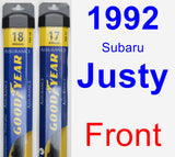 Front Wiper Blade Pack for 1992 Subaru Justy - Assurance