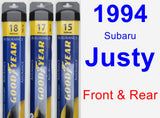 Front & Rear Wiper Blade Pack for 1994 Subaru Justy - Assurance