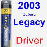 Driver Wiper Blade for 2003 Subaru Legacy - Assurance