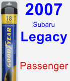 Passenger Wiper Blade for 2007 Subaru Legacy - Assurance