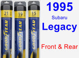 Front & Rear Wiper Blade Pack for 1995 Subaru Legacy - Assurance