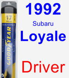 Driver Wiper Blade for 1992 Subaru Loyale - Assurance