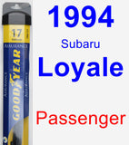 Passenger Wiper Blade for 1994 Subaru Loyale - Assurance