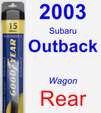 Rear Wiper Blade for 2003 Subaru Outback - Assurance