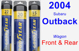 Front & Rear Wiper Blade Pack for 2004 Subaru Outback - Assurance