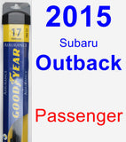 Passenger Wiper Blade for 2015 Subaru Outback - Assurance