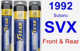 Front & Rear Wiper Blade Pack for 1992 Subaru SVX - Assurance