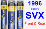 Front & Rear Wiper Blade Pack for 1996 Subaru SVX - Assurance