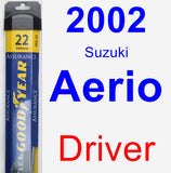 Driver Wiper Blade for 2002 Suzuki Aerio - Assurance
