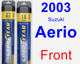 Front Wiper Blade Pack for 2003 Suzuki Aerio - Assurance