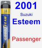 Passenger Wiper Blade for 2001 Suzuki Esteem - Assurance