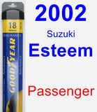 Passenger Wiper Blade for 2002 Suzuki Esteem - Assurance