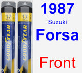 Front Wiper Blade Pack for 1987 Suzuki Forsa - Assurance