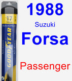 Passenger Wiper Blade for 1988 Suzuki Forsa - Assurance